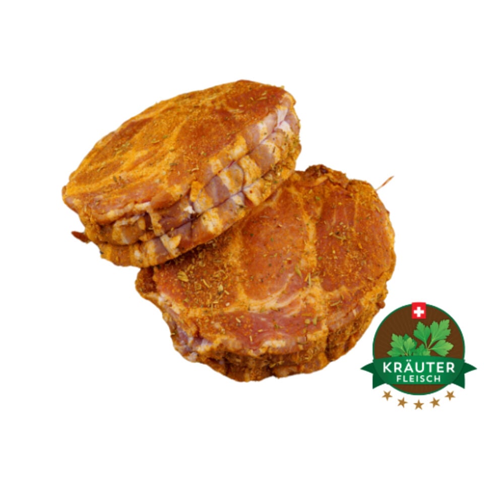  Schweins-Tessinersteak (Hals) gewürzt	